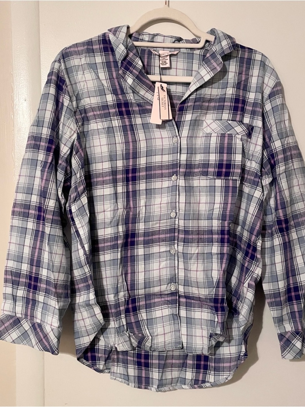 Victoria's Secret Plaid Sleepwear Pajama Shirt